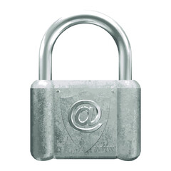 Metal lock. Website protection. Password protection of websites. Vector illustration eps-10