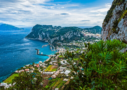 Panoramic view of the Capri island