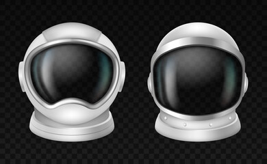 Space astronaut helmet, cosmonaut mask, spacesuit headwear. Spaceship adventure protection element © Iryna Petrenko
