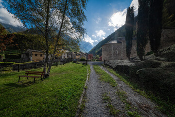 Salau french village in the pyrenees mountain
