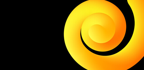 Abstract yellow blend curve colored background.