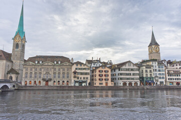 Zurich, Old city view by the lake, Switzerland, Europe