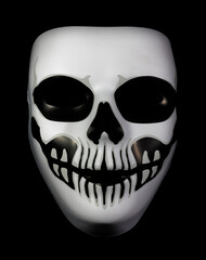 Horror Skull Mask Isolated Against Black Background