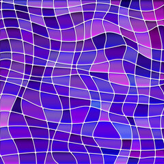 abstract vector stained-glass mosaic background - purple and violet