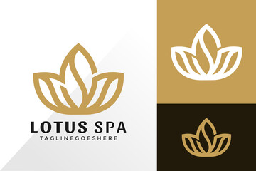 Luxury Lotus Spa Logo Vector Design, Creative Logos Designs Concept for Template