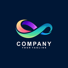infinite color gradient logo design