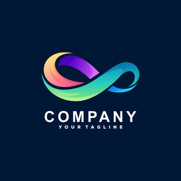 infinite color gradient logo design