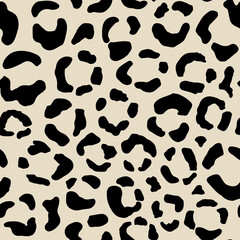 Seamless animal pattern with leopard dots. Creative wild texture for fabric, wrapping. Vector illustration