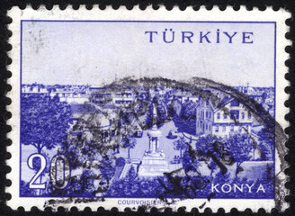 Republic of Turkey postage stamp. Republic of Turkey historical stamp. A postage stamp printed in Republic of Turkey.