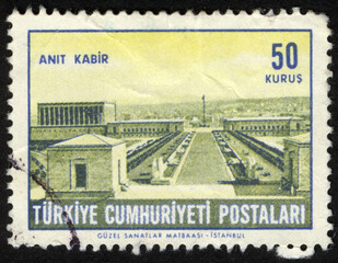 Republic of Turkey postage stamp. Republic of Turkey historical stamp. A postage stamp printed in Republic of Turkey.