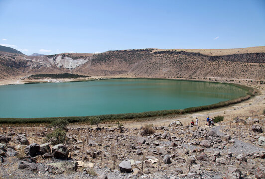 Beautiful Lake Narligol at Aksaray in Turkey.
