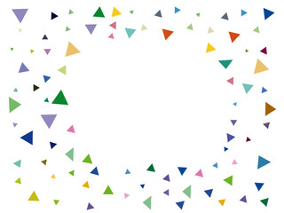 colorful triangles background, very colorful, multicolored confetti for backgrounds. birthdays and parties	