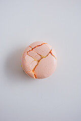 orange mango flavored broken macarons