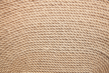 Natural jute rug close-up. Background or texture.