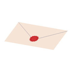 envelope sealed with red wax