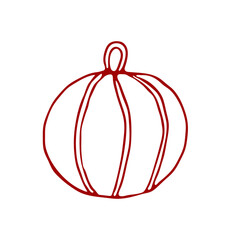 Hand drawn chinese lantern. Happy Chinese new year of The Tiger. Hand drawn doodle style.