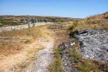 Ruins of medieval fortificated city of Cherven, Ruse region, Bulgaria