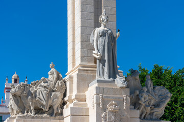 Monument to the Constitution of 1812 in Cadiz. Andalusia, Spain. Europe. October 8, 2021