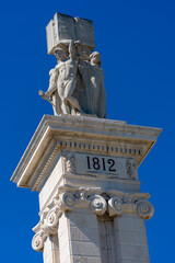 Monument to the Constitution of 1812 in Cadiz. Andalusia, Spain. Europe. October 8, 2021