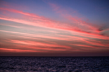 sunset in the baru beach