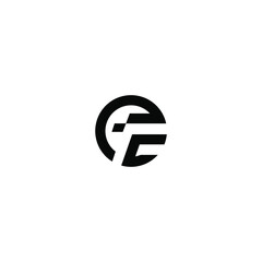 cf latter vector logo abstrack