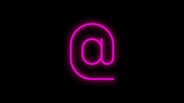 ELECTRONICS neon icon with flat abstract design isolated on white background. Motion graphic.