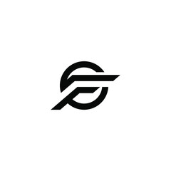 cf latter vector logo abstrack