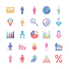 population infographic icons