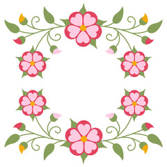 Kashubian Kaszuby Bratek Pansy border frame circle Poland Polish