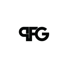 Obraz premium pfg initial letter monogram logo design
