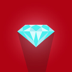 vector illustration of flat icon or beautiful diamond logo, very suitable for logos or icons