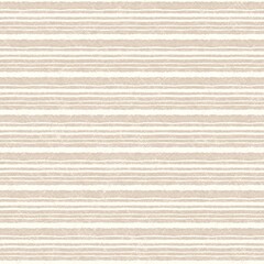 Minimal ecru jute plain horizontal stripe texture pattern. Two tone washed out beach decor background. Modern rustic brown sand color design. Seamless striped distress shabby chic pattern. 