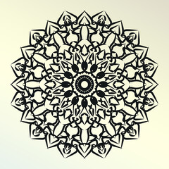 Mandala Vector Illustration In Black And White Design