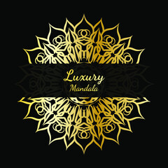 Luxury mandala background with golden arabesque pattern arabic islamic east style