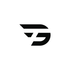 fd latter vector logo abstrack