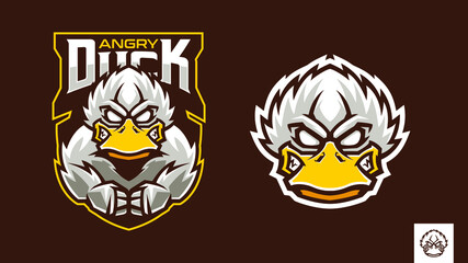 angry duck cartoon illustration