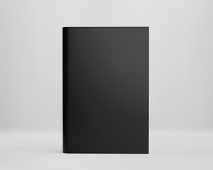 Black HardCover Book Mockup, Dark Blank paper book template, 3d rendering isolated on light background