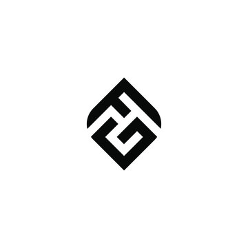 inital letter FG logo design vector