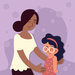 mother with adopted daughter