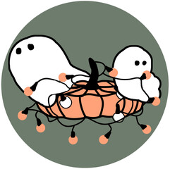 ハロウィン　おばけ　かぼちゃ