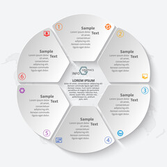 Abstract 3D Paper Infographics. Business template .Vector illustration