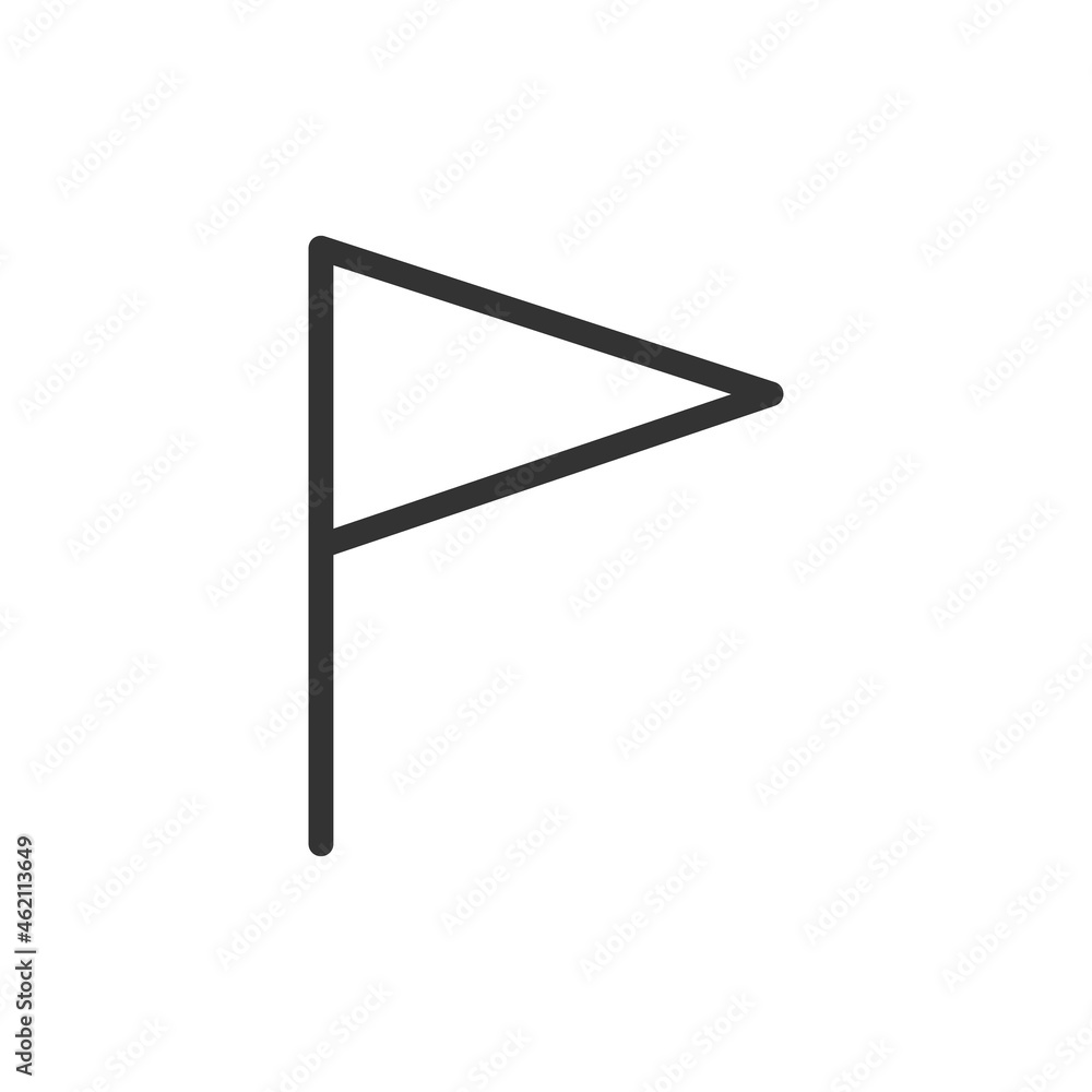 Poster premium flag line icon for app, web and ui.