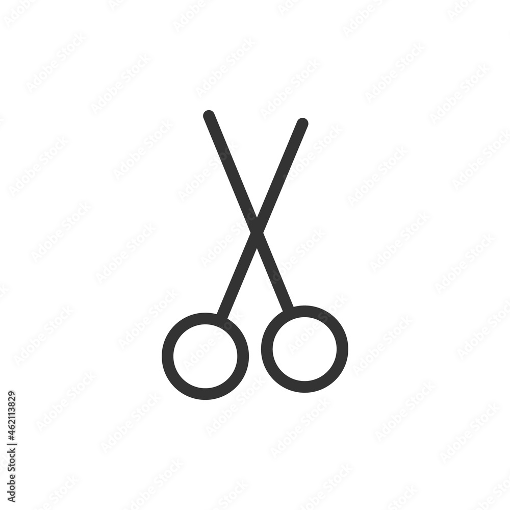 Poster premium scissors line icon for app, web and ui.