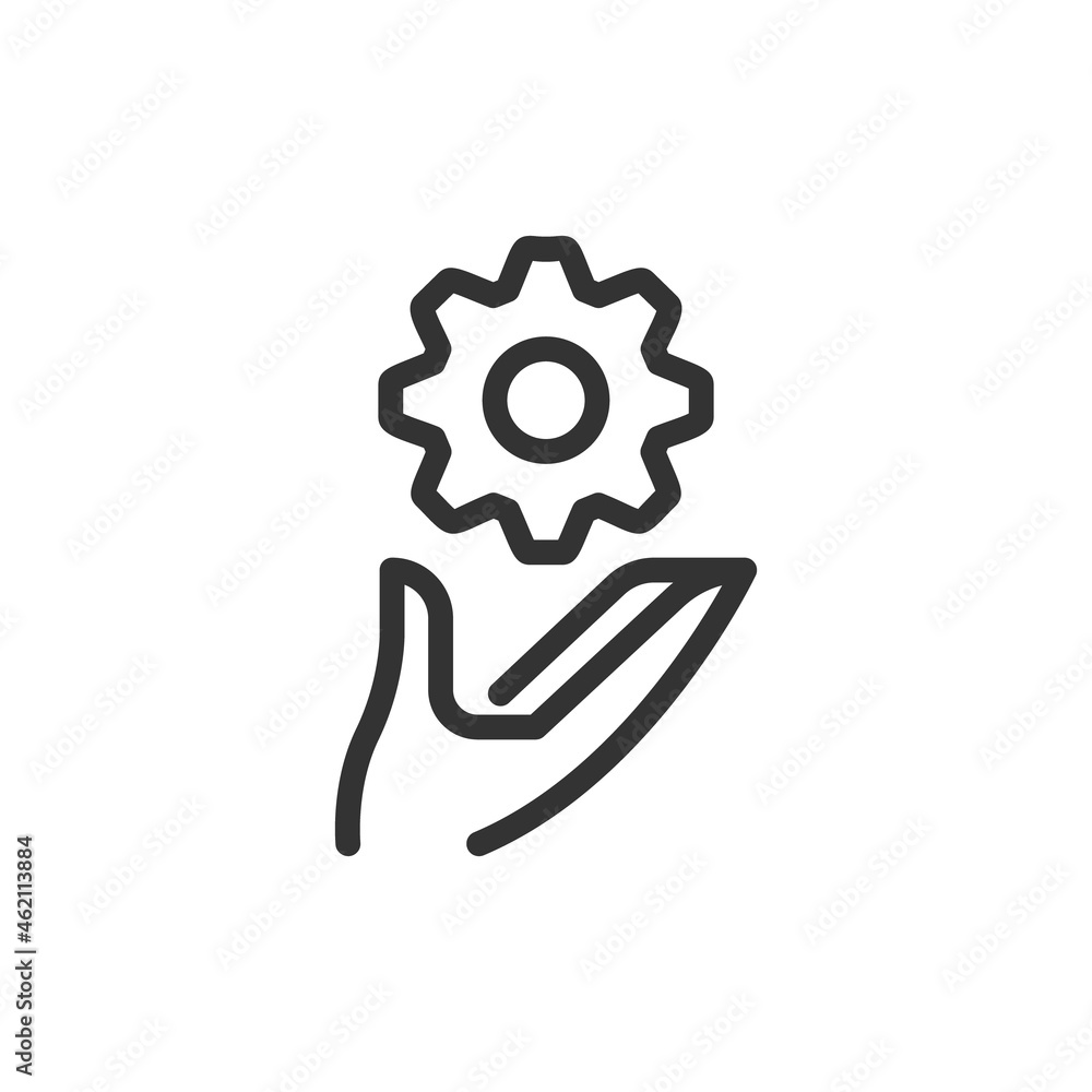 Poster vector setting line icon.
