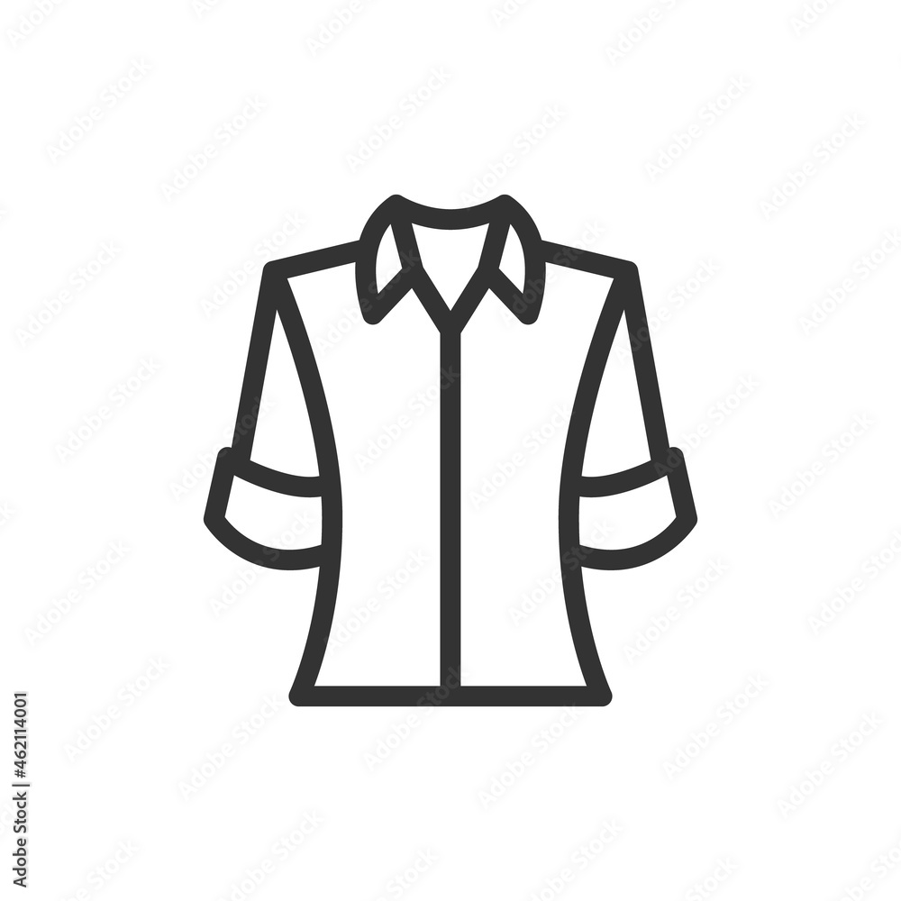 Sticker vector shirt line icon.