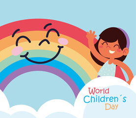 world childrens day, cute girl