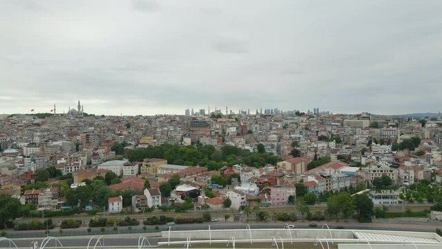 Traveling above Kennedy Caddesi to view Istanbul