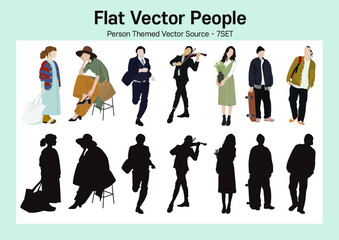 Naklejka premium 21100520_Person Themed Vector Source - 7SET
