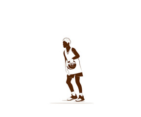 basketball player logo design silhouette