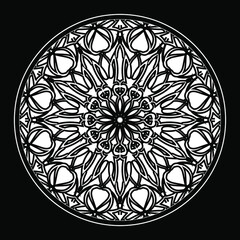 Circular pattern mandala art decoration elements